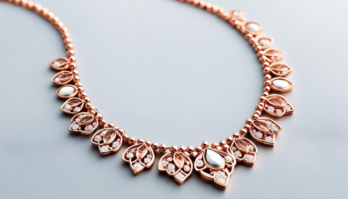 elegant rose gold bead jewelry